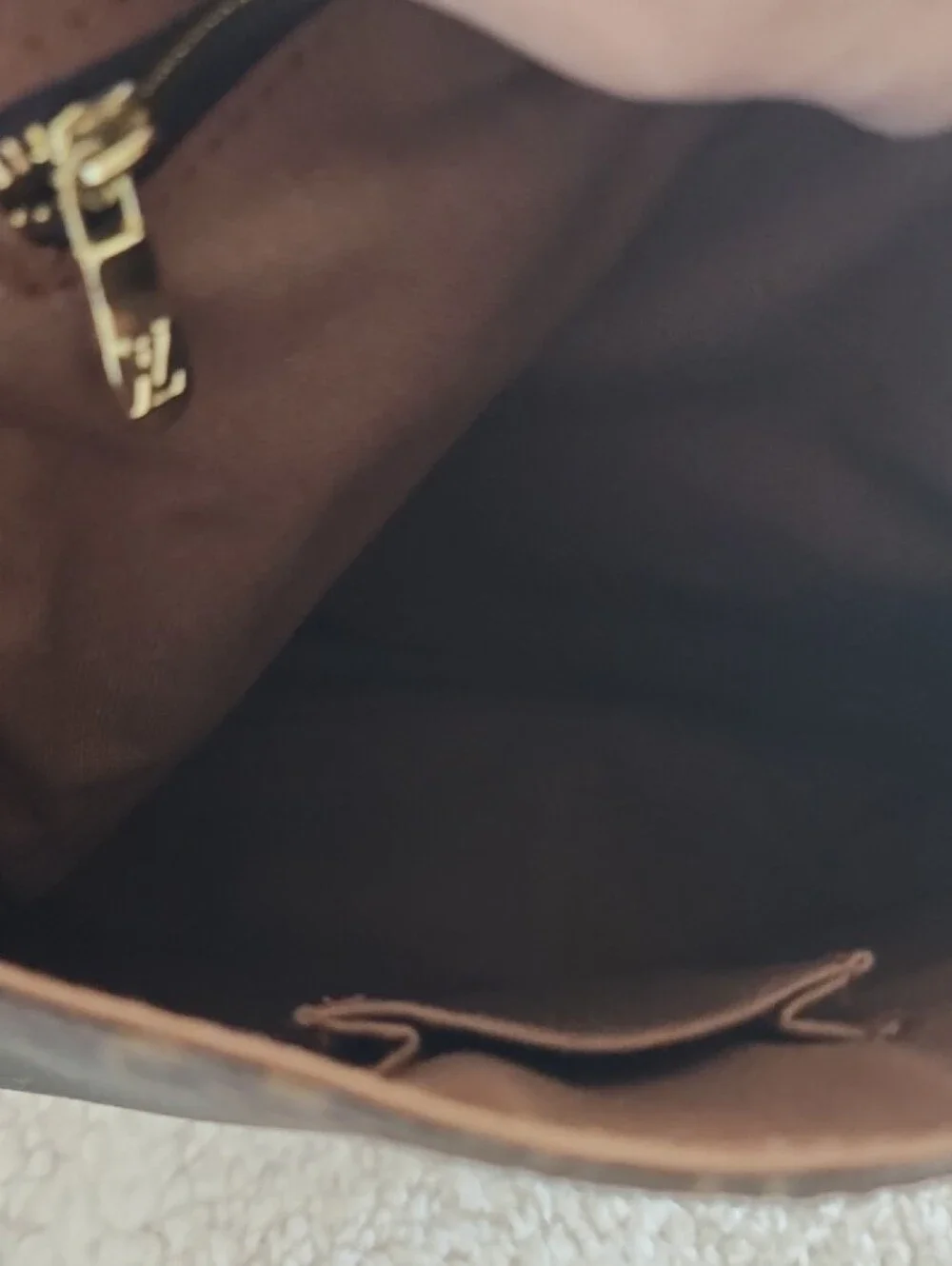 Louis Vuitton Brown Monogram Crossbody with Tan Strap